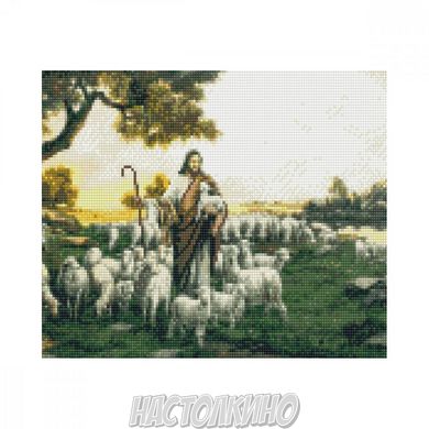 Алмазная мозаика "Пастух зі стадом овець", 30х40 см